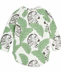 Organic Cotton Zebra Wrapover Baby Bodysuit Green Mini Rodini Fashion Baby 5 Organic Cotton Zebra Wrapover Baby Bodysuit Green Mini Rodini Fashion Baby -Baby Tops Elegant Store organic cotton zebra wrapover baby bodysuit green mini rodini fashion baby 2