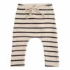 Organic Fleece Striped Harem Pants Blue Tocoto Vintage Fashion Baby