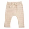 Organic Fleece Striped Harem Trousers Taupe brown Tocoto Vintage Fashion Baby