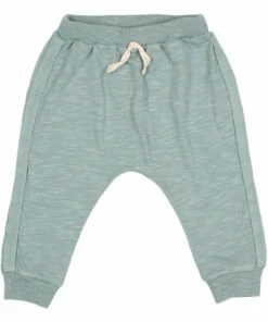 Organic Slub Cotton Jersey Baby Harem Pants Green water Búho Fashion Baby
