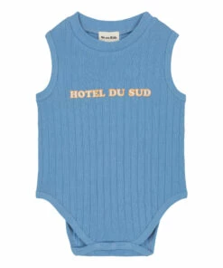 Orso “Hotel du Sud” Organic Cotton Babygrow Blue We Are Kids Fashion Baby