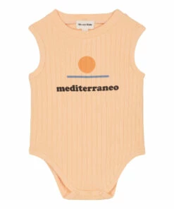 Orso “Mediterraneo” Organic Cotton Babygrow Orange We Are Kids Fashion Baby