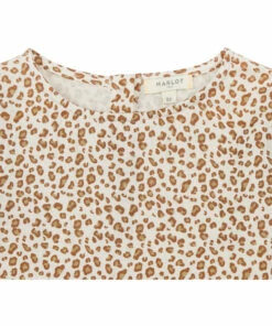 Palmyre Leopard Print Cotton Muslin Dress Ecru Marlot Paris Fashion Baby, Children -Baby Tops Elegant Store palmyre leopard print cotton muslin dress ecru marlot paris fashion baby children 1