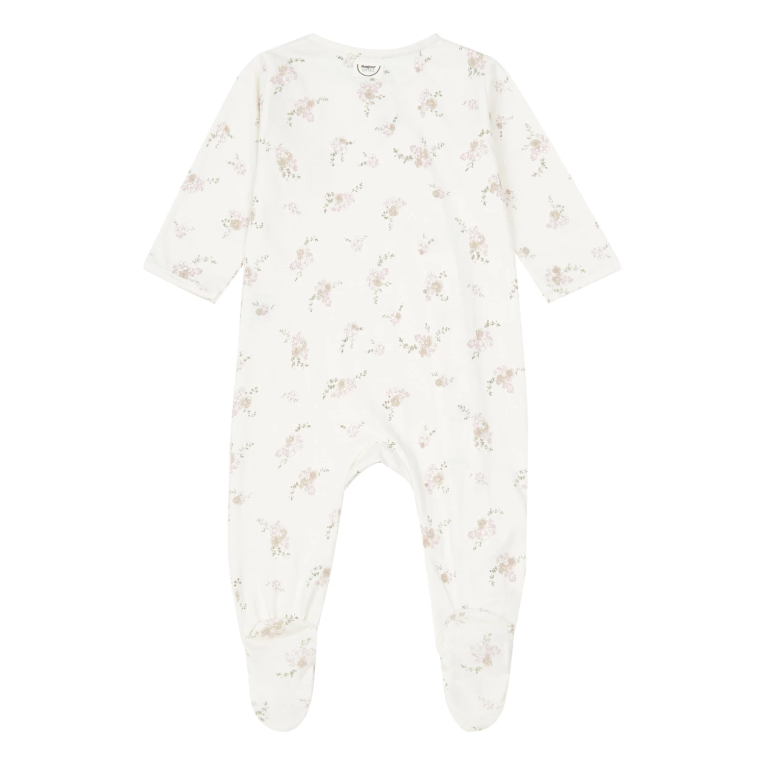 Pansies Organic Cotton Babygrow Pale pink Bonjour Little Fashion Baby 2 Pansies Organic Cotton Babygrow Pale pink Bonjour Little Fashion Baby - Image 2