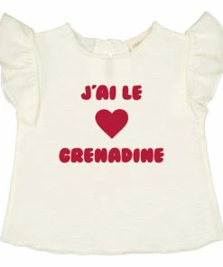 Papillon Heart T-shirt Ecru Louis Louise Fashion Baby