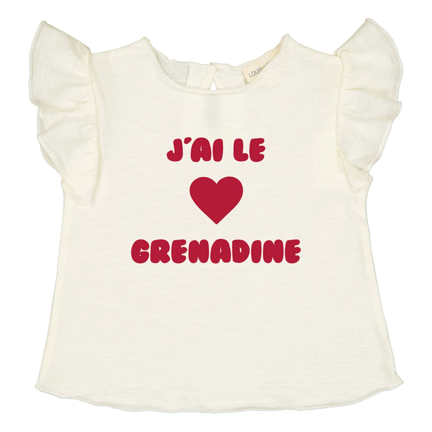 Papillon Heart T-shirt Ecru Louis Louise Fashion Baby 1 Papillon Heart T-shirt Ecru Louis Louise Fashion Baby