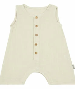 Pepper Double Organic Cotton Muslin Culottes Off white Poudre Organic Fashion Baby