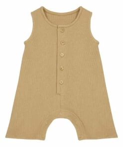 Pepper Organic Cotton Waffle Culottes Camel Poudre Organic Fashion Baby