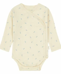 Petit Bisou Organic Cotton Newborn Babygrow Cream Konges Slojd Fashion Baby