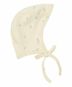 Petites Fleurs Organic Cotton Newborn Baby Bonnet Ecru Konges Slojd Fashion Baby