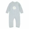 Pima Cotton Knit Rabbit Jumpsuit Heather grey Tartine et Chocolat Fashion Baby