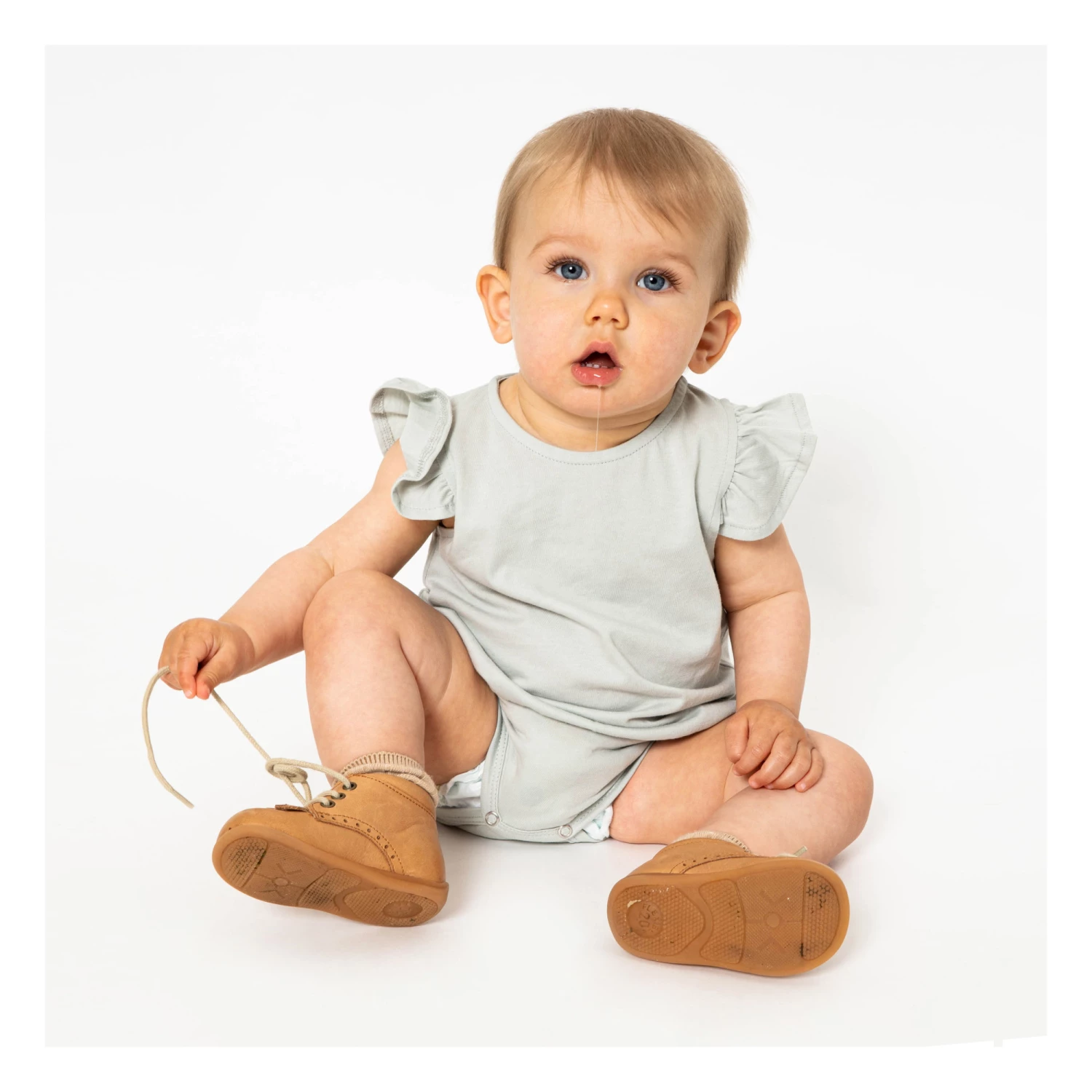 Pippy Organic Cotton Romper Green Minimalisma Fashion Baby 2 Pippy Organic Cotton Romper Green Minimalisma Fashion Baby - Image 2