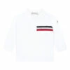 Piquet Polo Shirt White Moncler Fashion Baby, Children