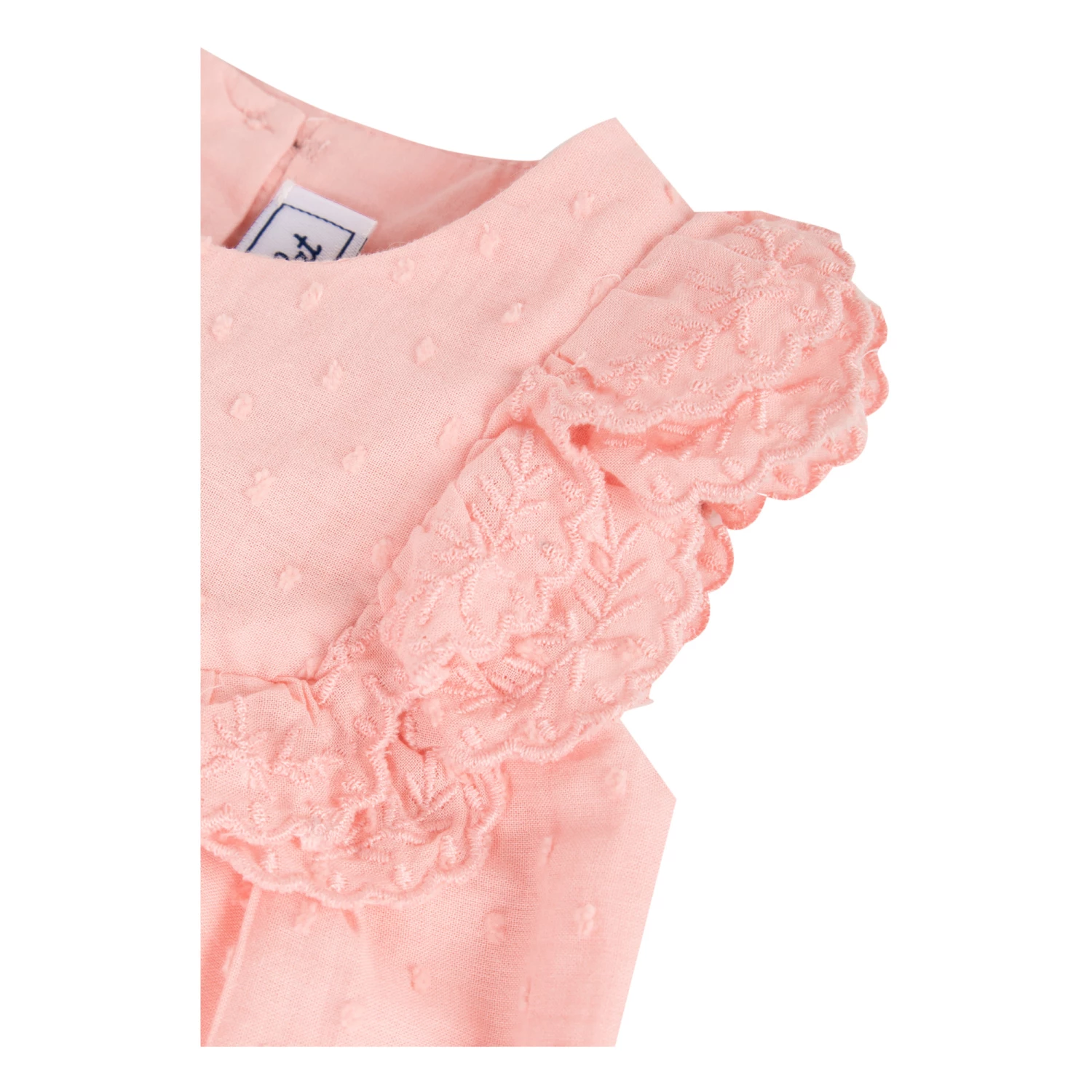 Plumetis Romper Pink Tartine et Chocolat Fashion Baby 2 Plumetis Romper Pink Tartine et Chocolat Fashion Baby - Image 2