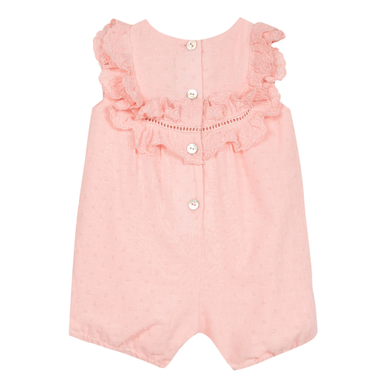 Plumetis Romper Pink Tartine et Chocolat Fashion Baby 3 Plumetis Romper Pink Tartine et Chocolat Fashion Baby - Image 3
