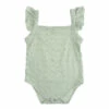 Pointelle Romper Sage Tocoto Vintage Fashion Baby