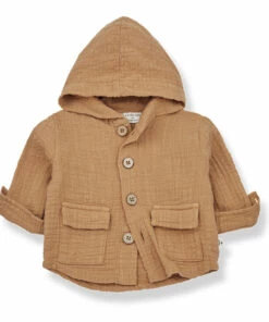 Pol Double Cotton Muslin Jacket Chocolate 1+ in the family Fashion Baby, Children