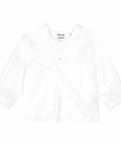 Polison Organic Cotton Kurta Shirt Ecru Bonpoint Fashion Baby