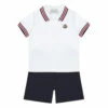 Polo Shirt & Short Set Navy blue Moncler Fashion Baby