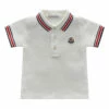 Polo Shirt White Moncler Fashion Baby