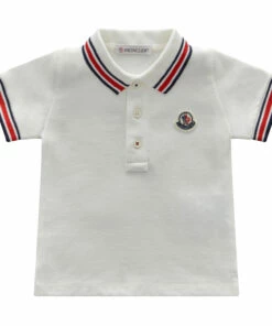 Polo Shirt White Moncler Fashion Baby