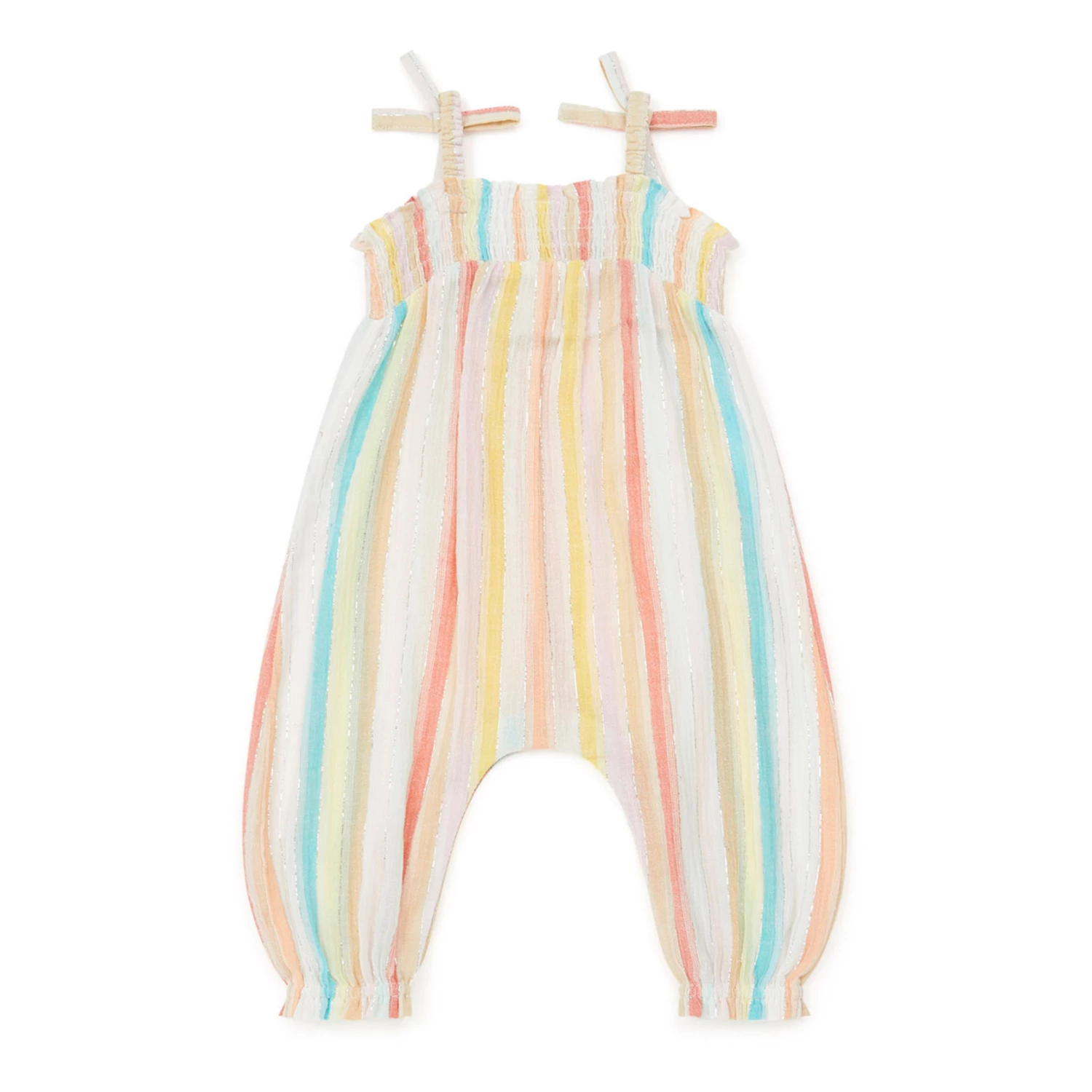 Rage Striped Jumpsuit Ecru Bonton Fashion Baby 3 Rage Striped Jumpsuit Ecru Bonton Fashion Baby - Image 3