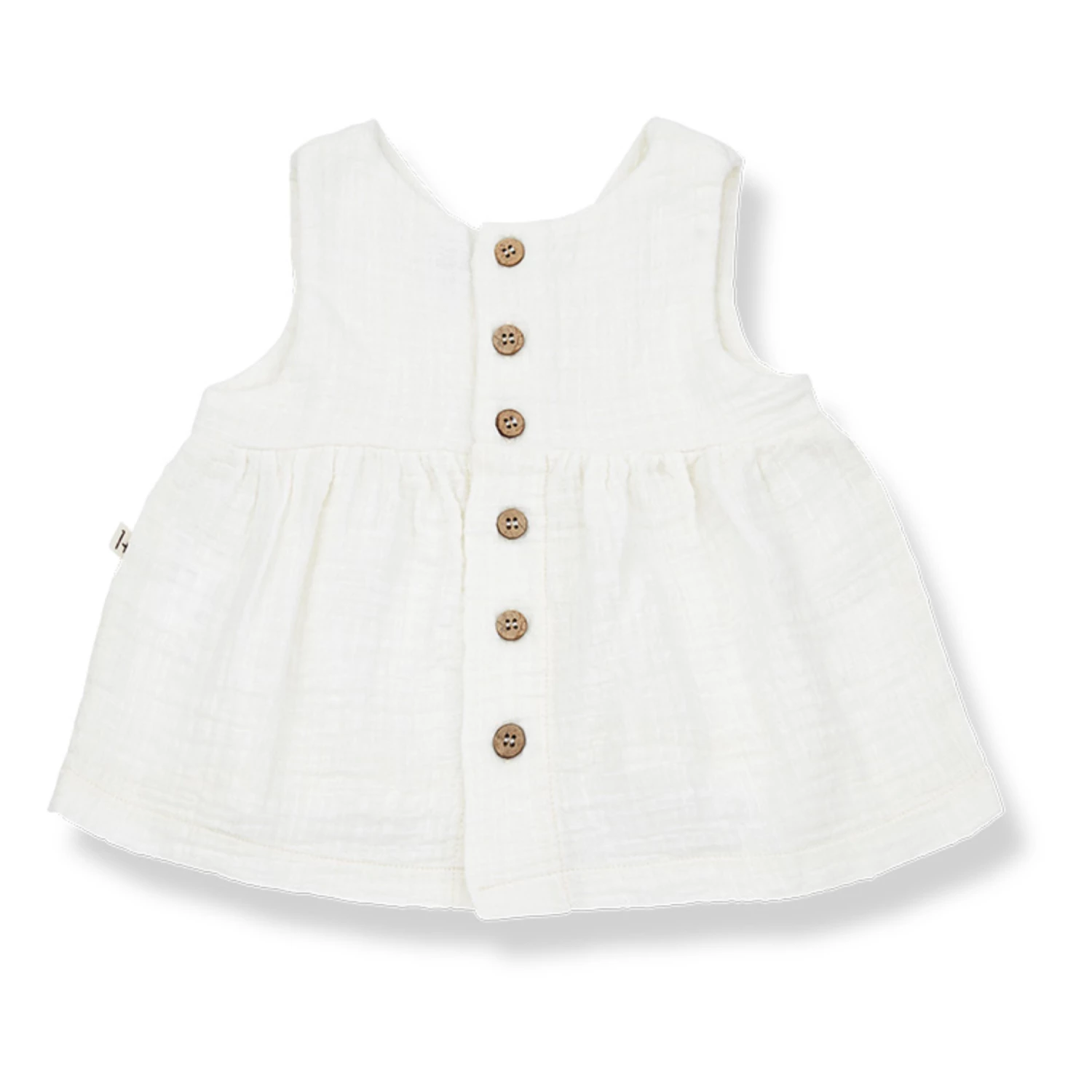 Rania Double Cotton Muslin Dress Off white 1+ in the family Fashion Baby, Children 2 Rania Double Cotton Muslin Dress Off white 1+ in the family Fashion Baby, Children - Image 2