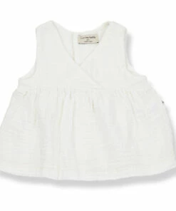 Rania Double Cotton Muslin Dress Off white 1+ in the family Fashion Baby, Children