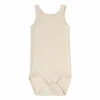 Rap Organic Cotton Ribbed Babygrow Beige Minimalisma Fashion Baby