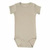 Rebild Organic Cotton Ribbed Babygrow Olive green Minimalisma Fashion Baby
