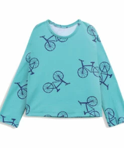Recycled Nylon Anti-UV Bicycle T-shirt Blue Bobo Choses Fashion Baby