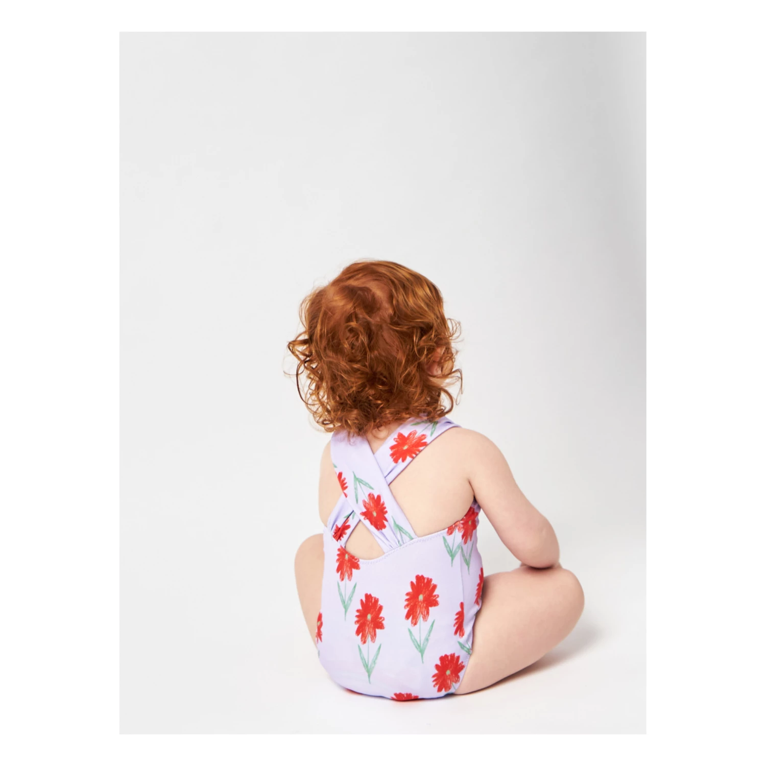 Recycled Nylon Floral Swimsuit Mauve Bobo Choses Fashion Baby 3 Recycled Nylon Floral Swimsuit Mauve Bobo Choses Fashion Baby - Image 3