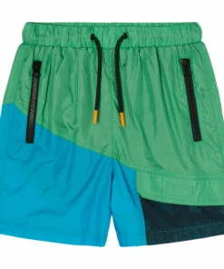 Recycled Polyamide Crocodile Swim Trunks Orange Stella McCartney Kids Fashion Teen, Baby, Children