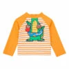 Recycled Polyamide Striped Anti-UV Crocodile T-shirt Orange Stella McCartney Kids Fashion Baby
