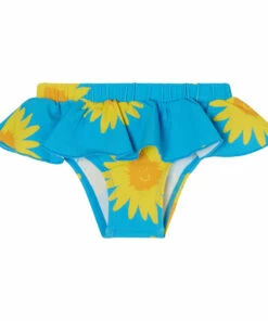 Recycled Polyamide Sunflower Bikini Bottoms Blue Stella McCartney Kids Fashion Baby