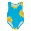 Recycled Polyamide Sunflower Swimsuit Blue Stella McCartney Kids Fashion Baby