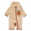 Recycled Polyester Furry Jumpsuit Ochre Patagonia Fashion Baby, Children