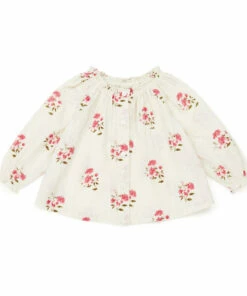 Reina Flower Blouse Ecru Bonton Fashion Baby