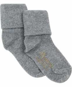 Ribbed Baby Socks Heather grey Bonpoint Fashion Baby