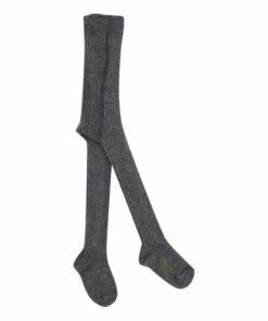 Ribbed Baby Tights Heather grey Bonpoint Fashion Baby