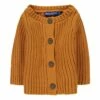 Ribbed Organic Cotton Cardigan Ochre Imps & Elfs Fashion Baby