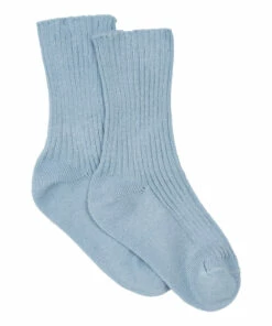 Ribbed Socks Blue Bonton Fashion Baby