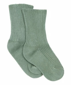 Ribbed Socks Green Bonton Fashion Teen, Baby, Children