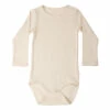 Roa Organic Cotton Ribbed Babygrow Beige Minimalisma Fashion Baby