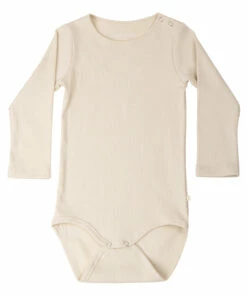 Roa Organic Cotton Ribbed Babygrow Beige Minimalisma Fashion Baby