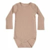 Roa Organic Cotton Ribbed Babygrow Terracotta Minimalisma Fashion Baby
