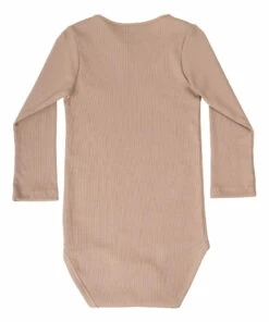 Roa Organic Cotton Ribbed Babygrow Terracotta Minimalisma Fashion Baby -Baby Tops Elegant Store roa organic cotton ribbed babygrow terracotta minimalisma fashion baby 3