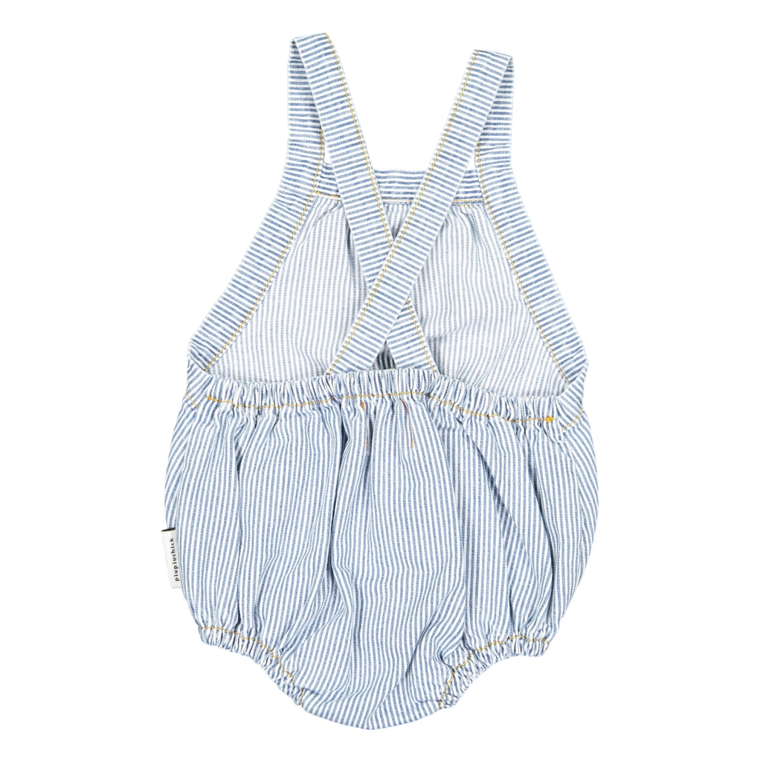 Romper Denim blue Piupiuchick Fashion Baby 2 Romper Denim blue Piupiuchick Fashion Baby - Image 2