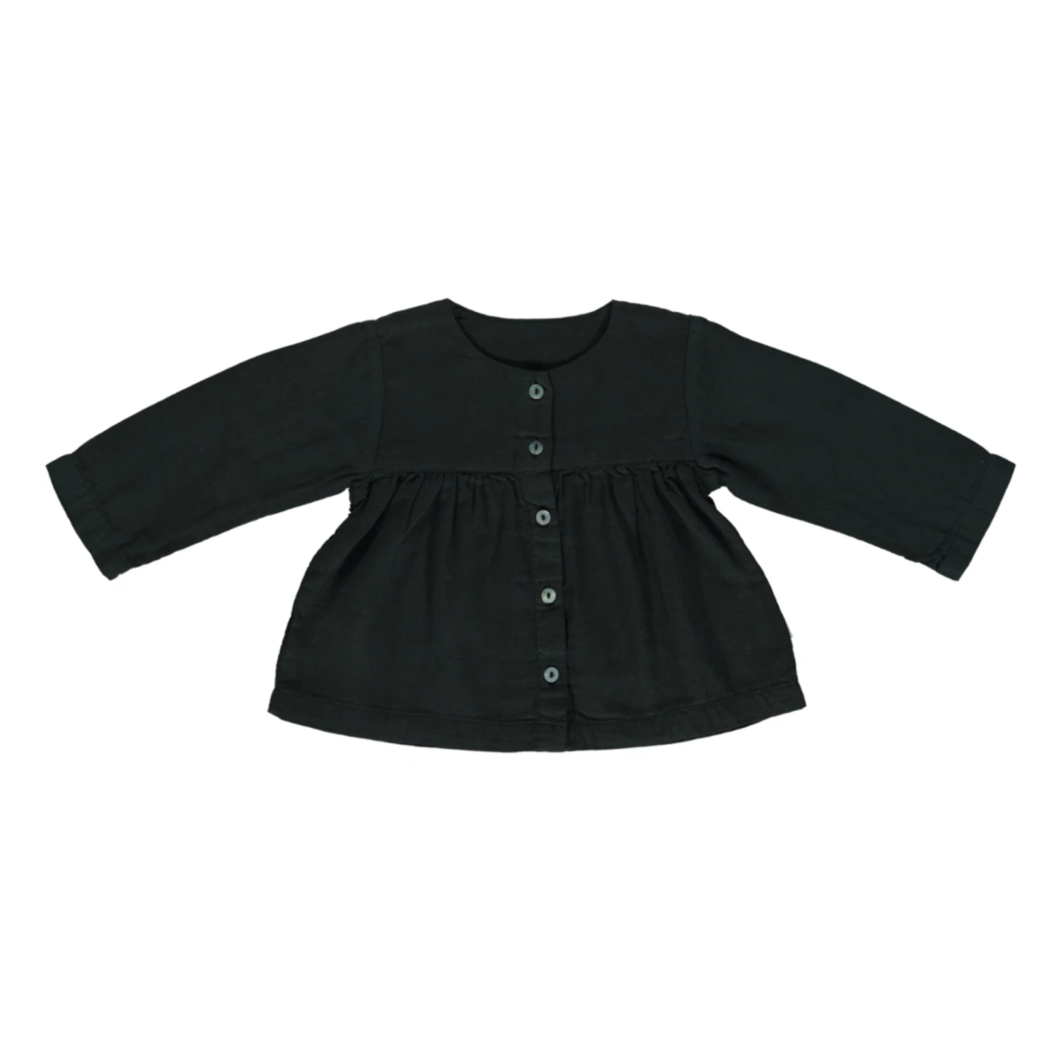 Rosemary Double Organic Cotton Muslin Blouse Black Poudre Organic Fashion Teen, Baby, Children 1 Rosemary Double Organic Cotton Muslin Blouse Black Poudre Organic Fashion Teen, Baby, Children