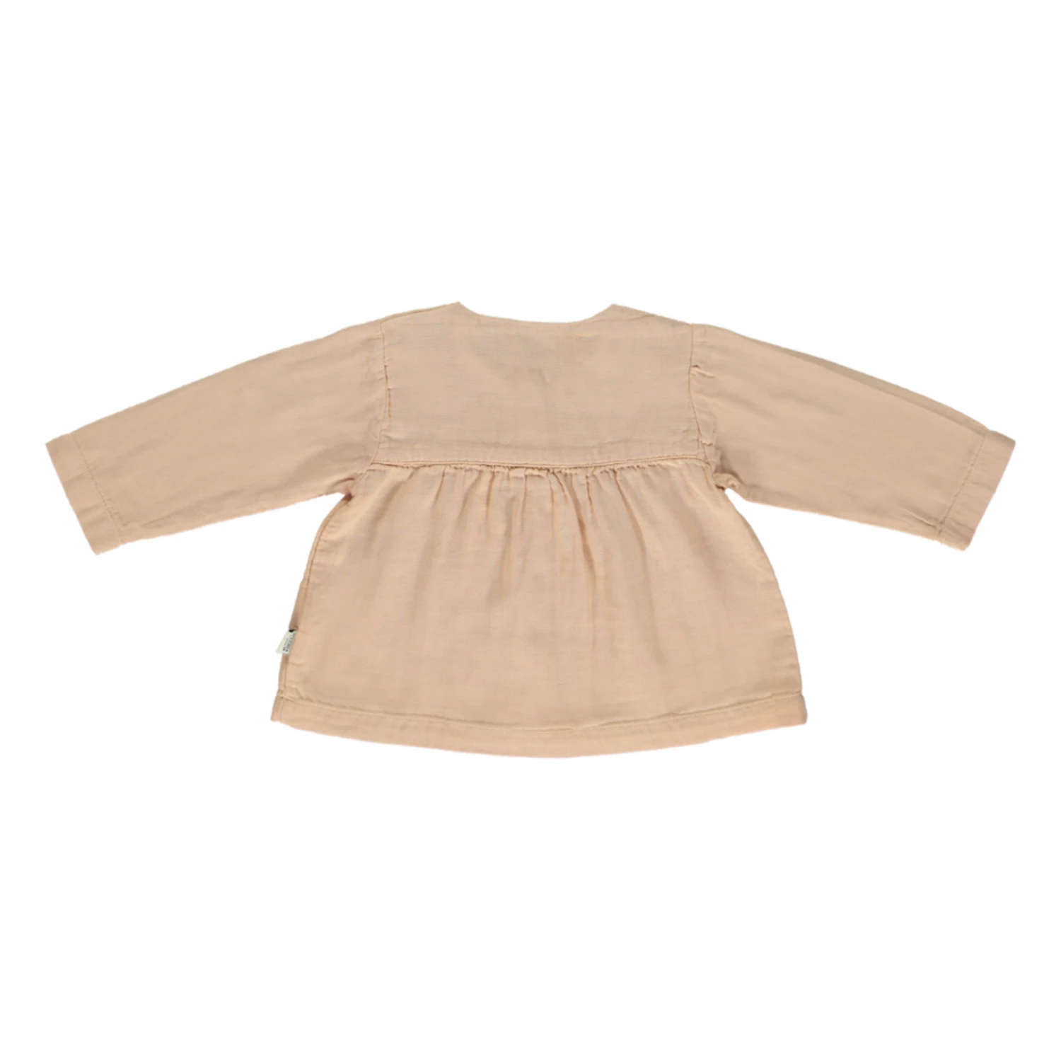 Rosemary Double Organic Cotton Muslin Blouse Pink Poudre Organic Fashion Teen, Baby, Children 2 Rosemary Double Organic Cotton Muslin Blouse Pink Poudre Organic Fashion Teen, Baby, Children - Image 2